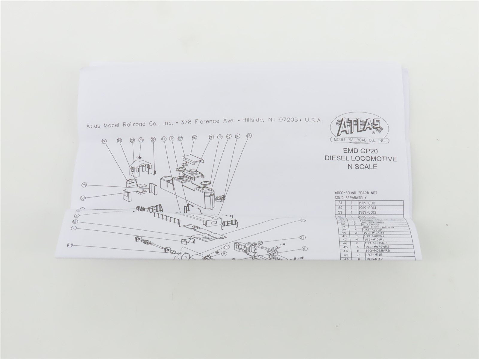 N Scale Atlas Master Silver 40004490 Undecorated EMD GP20 Diesel - DCC Ready