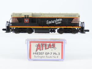 N Scale Atlas 48207 CB&Q Burlington Route EMD GP7 Ph. 2 Diesel Locomotive No#