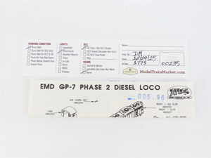 N Scale Atlas 48207 CB&Q Burlington Route EMD GP7 Ph. 2 Diesel Locomotive No#