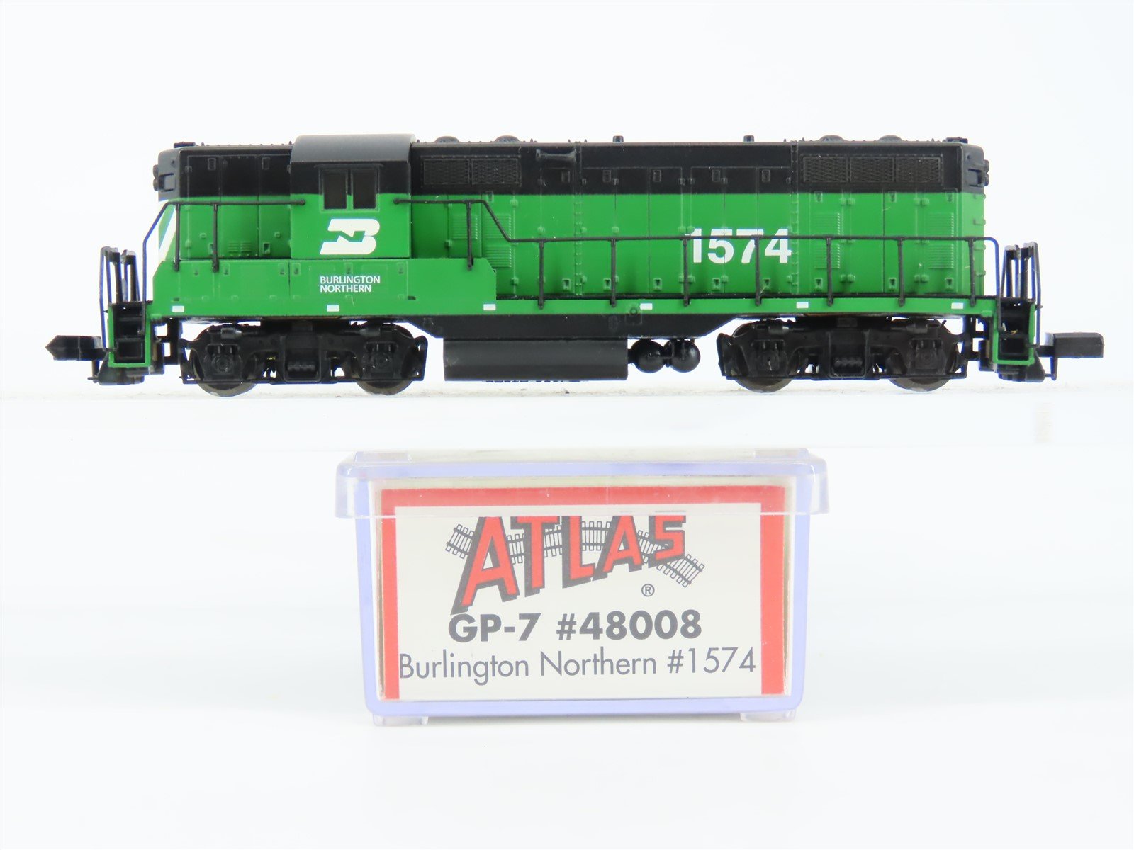 N Scale Atlas 48008 BN Burlington Northern EMD GP7 Diesel Locomotive #1574