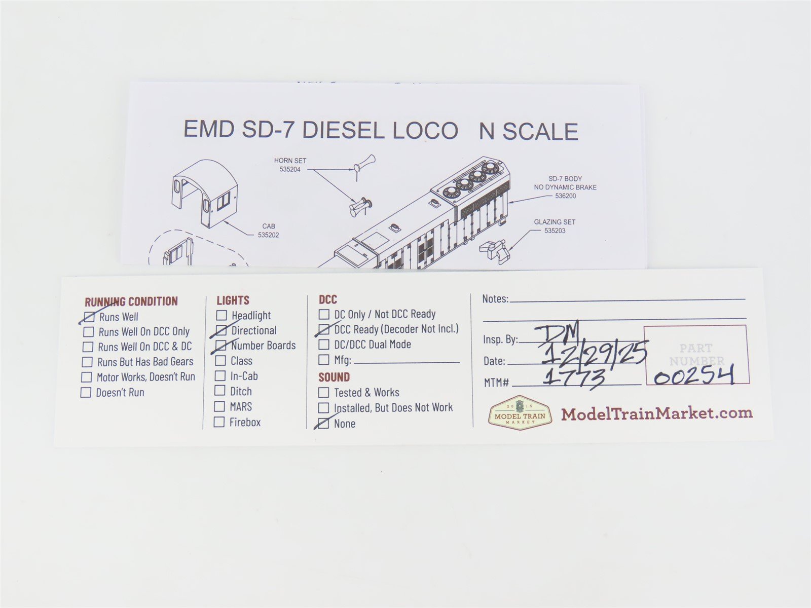 N Atlas Master Silver 40005305 B&O Chessie System SD7 Diesel #1830 - DCC Ready