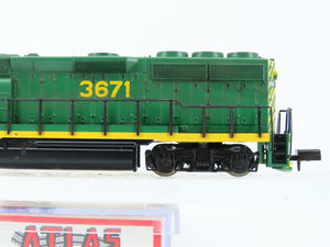 N Scale Atlas 48618 RDG Reading Lines EMD GP40-2 Diesel #3671 - Weathered