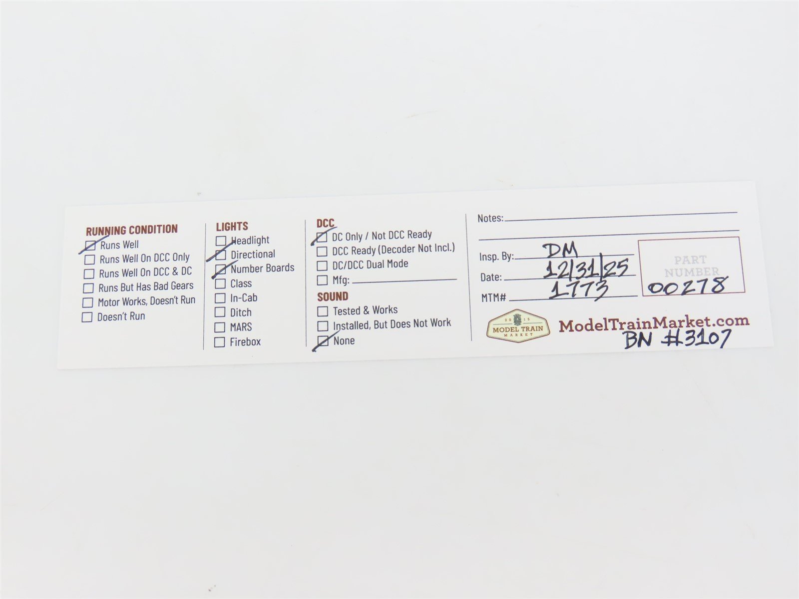 N Scale KATO BN Burlington Northern EMD GP50 Diesel Locomotive #3107
