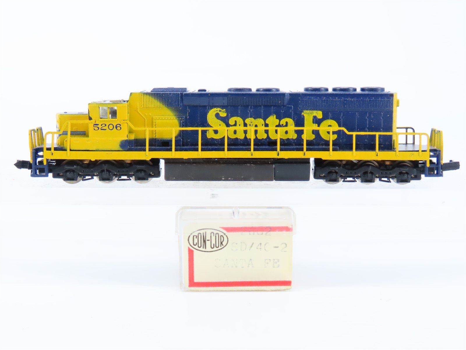 N Scale Con-Cor 2602 ATSF Santa Fe EMD SD40-2 Diesel Locomotive #5206