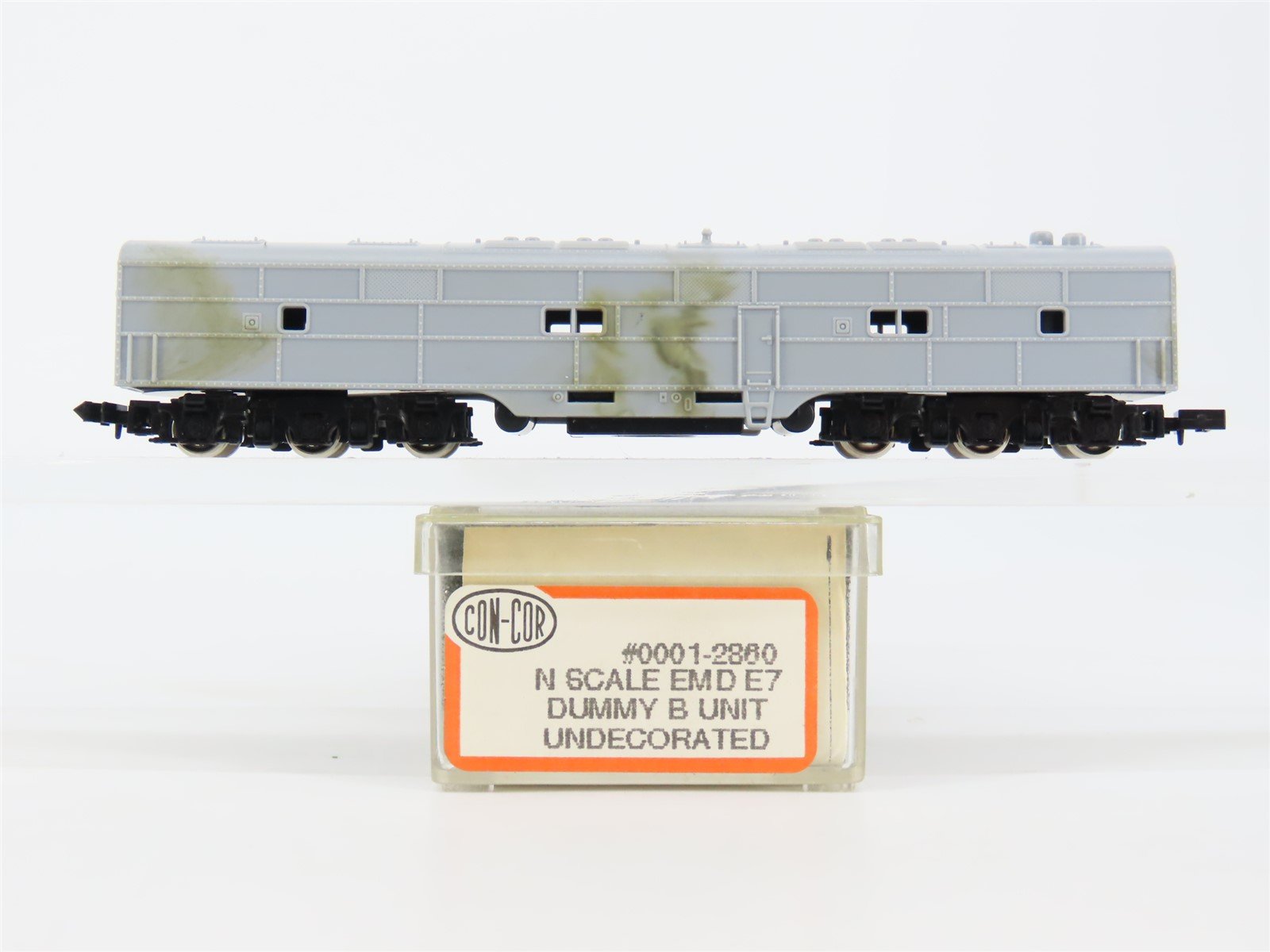 N Scale Con-Cor 0001-2860 Undecorated EMD E7B Diesel Locomotive - Unpowered