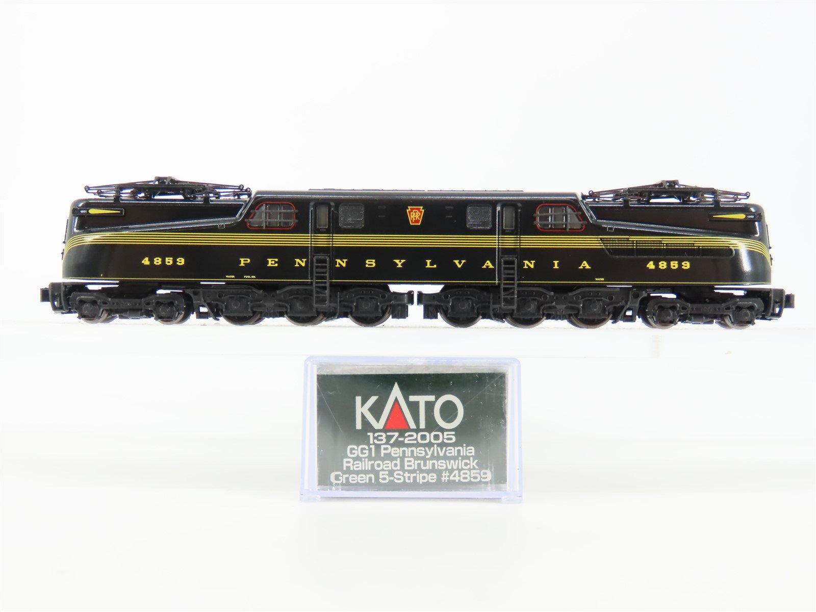 N KATO 137-2005 PRR Pennsylvania Brunswick Green GG1 Electric #4859 - DCC Ready