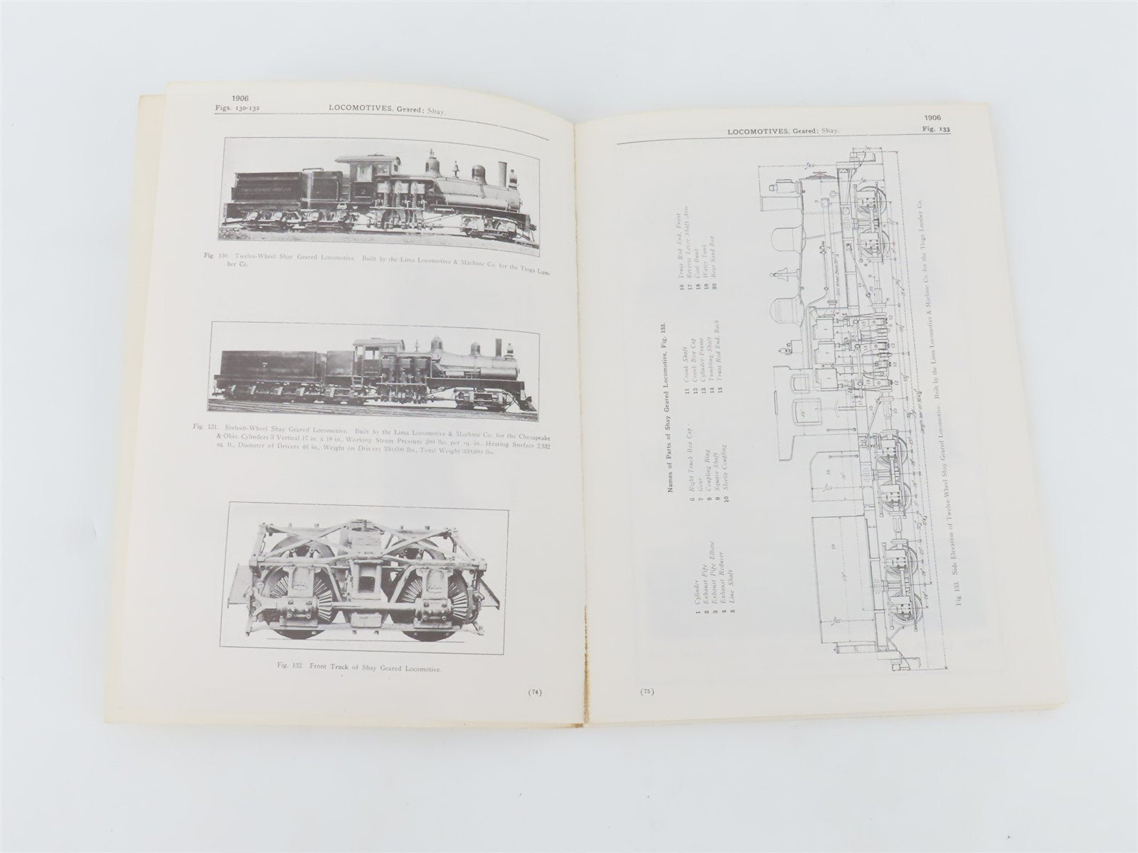 Train Shed Cyclopedia Shays And Other Geared Locos No.34 by Newton K Gregg ©1975