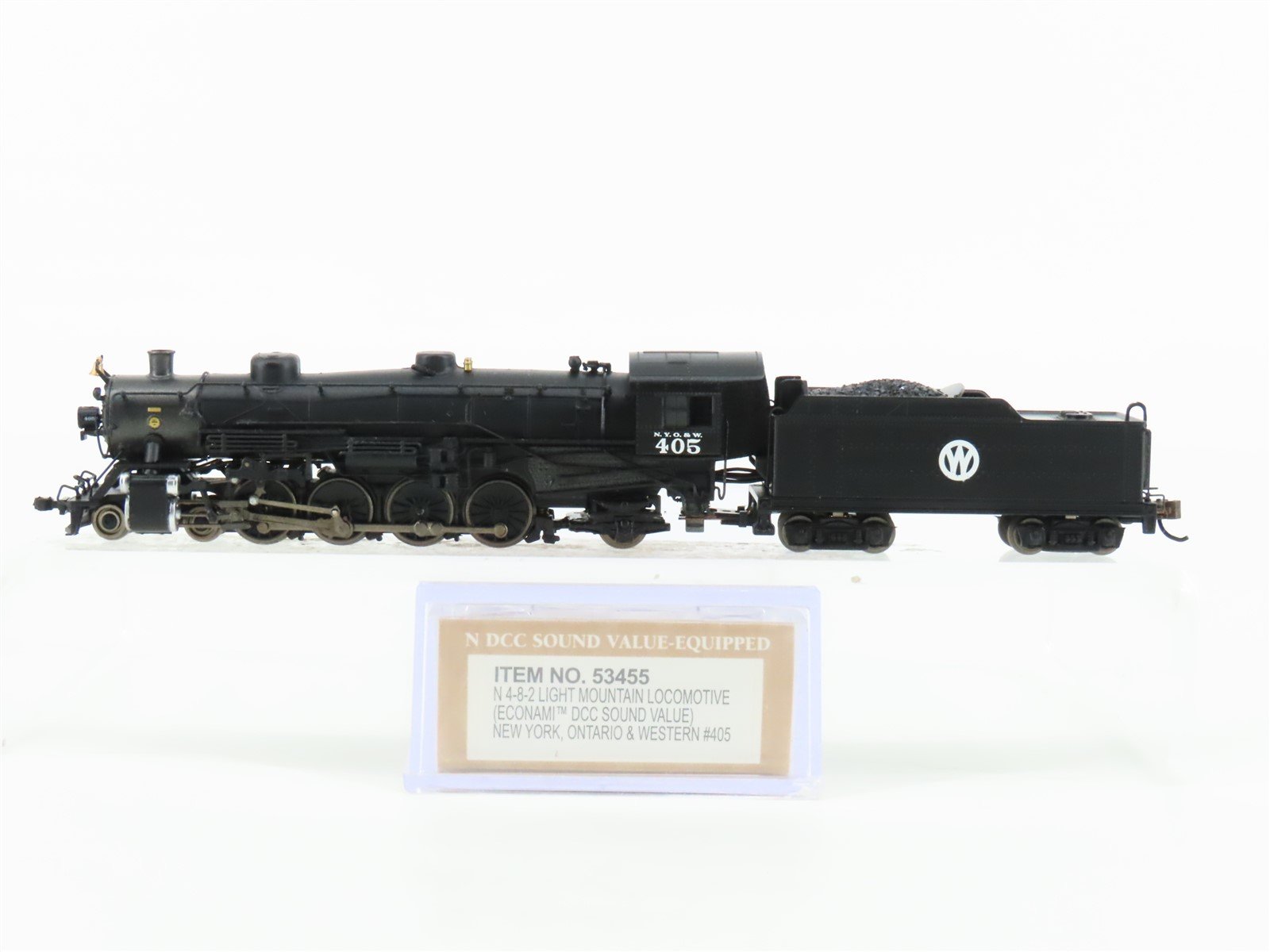 N Scale Bachmann 53455 NYO&W 4-8-2 Light Mountain Steam #405 w/ DCC & Sound