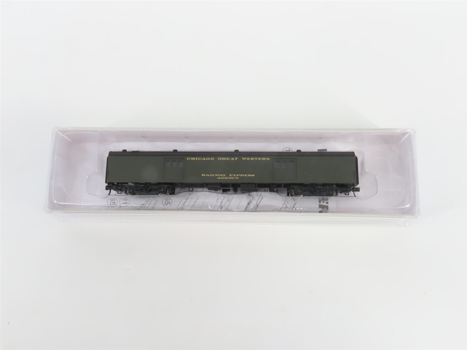 N Scale Walthers 932-55103 CGW Chicago Great Western 72' Baggage Passenger Car