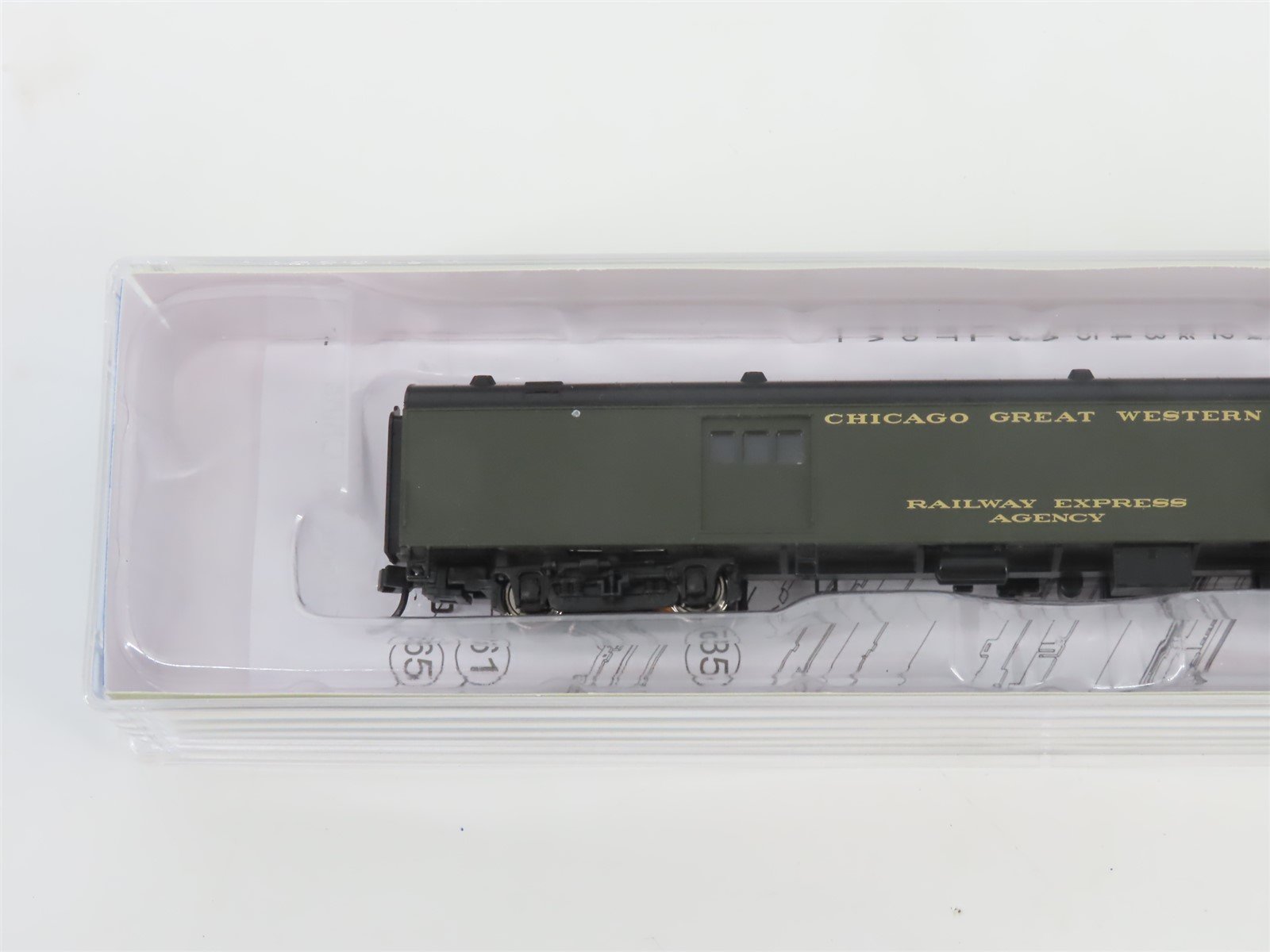 N Scale Walthers 932-55103 CGW Chicago Great Western 72' Baggage Passenger Car