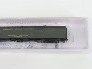 N Scale Walthers 932-55103 CGW Chicago Great Western 72' Baggage Passenger Car