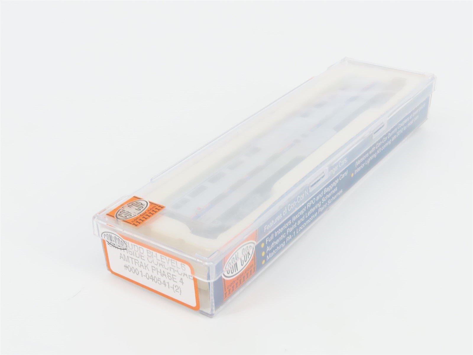 N Scale Con-Cor #0001-040541-(2) Amtrak Bi-Level Coach Passenger Car #8606