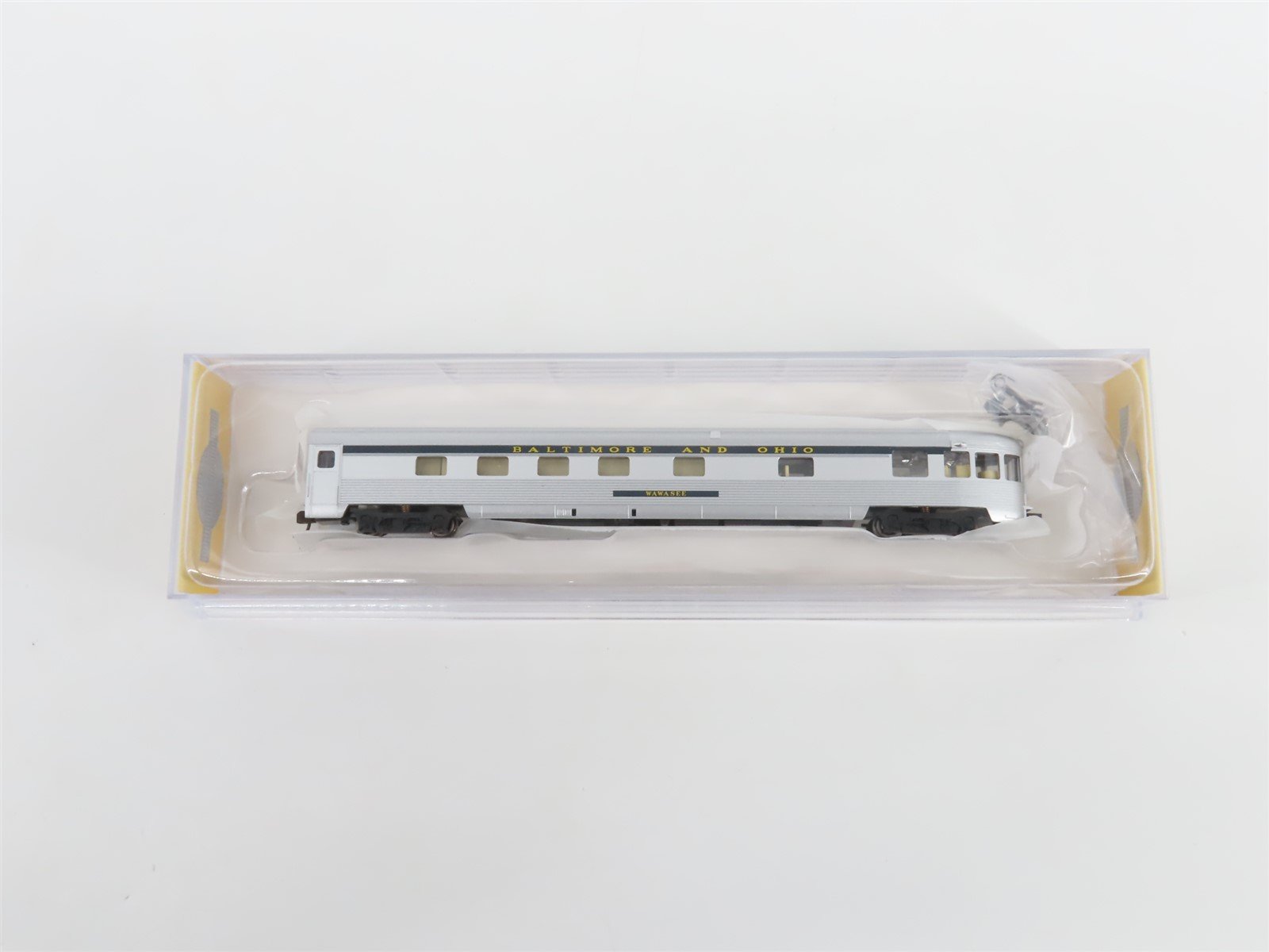 N Scale Bachmann Silver Series 14553 B&O Baltimore & Ohio Observation Passenger