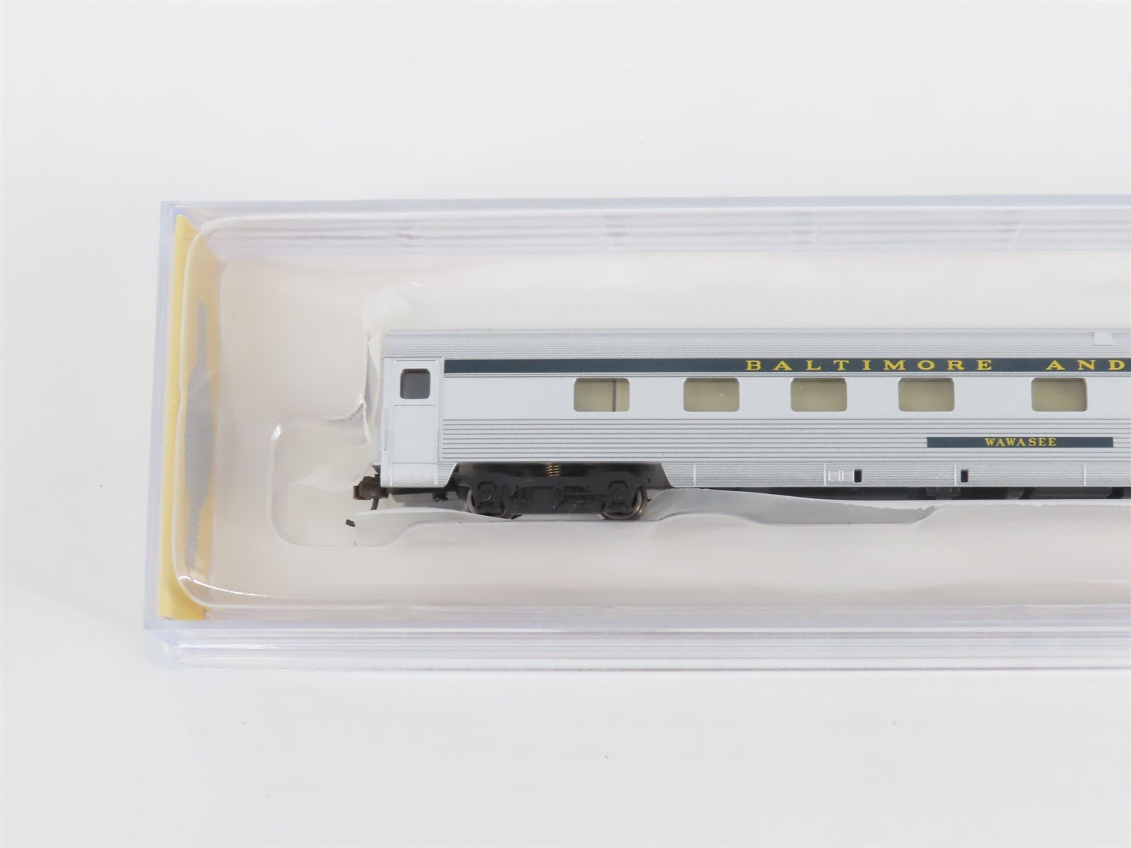 N Scale Bachmann Silver Series 14553 B&O Baltimore & Ohio Observation Passenger