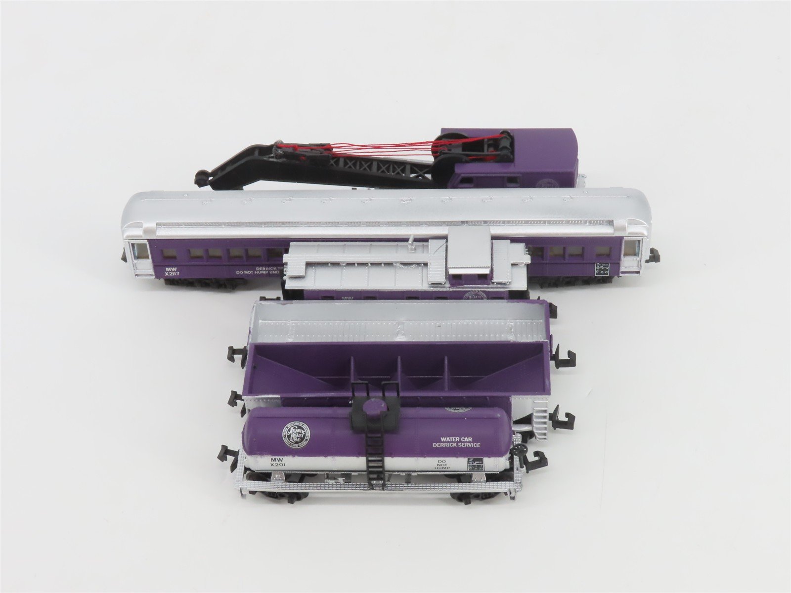 N Scale TR Shops ACL Atlantic Coast Line Maintenance 6-Car Trains Set Pro Custom