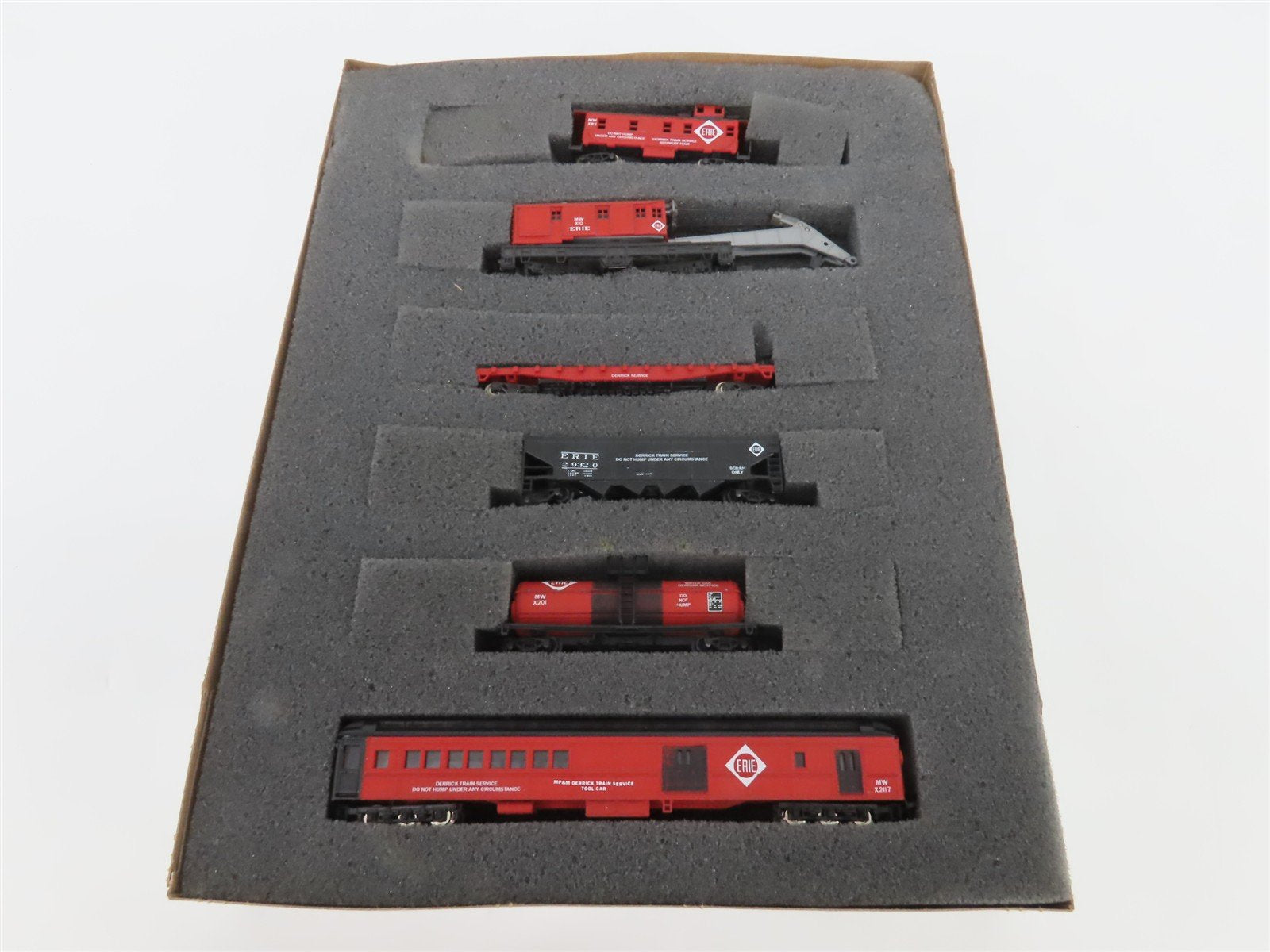 N Scale TR Shops Erie Railway Maintenance 6-Car Trains Set Pro Custom