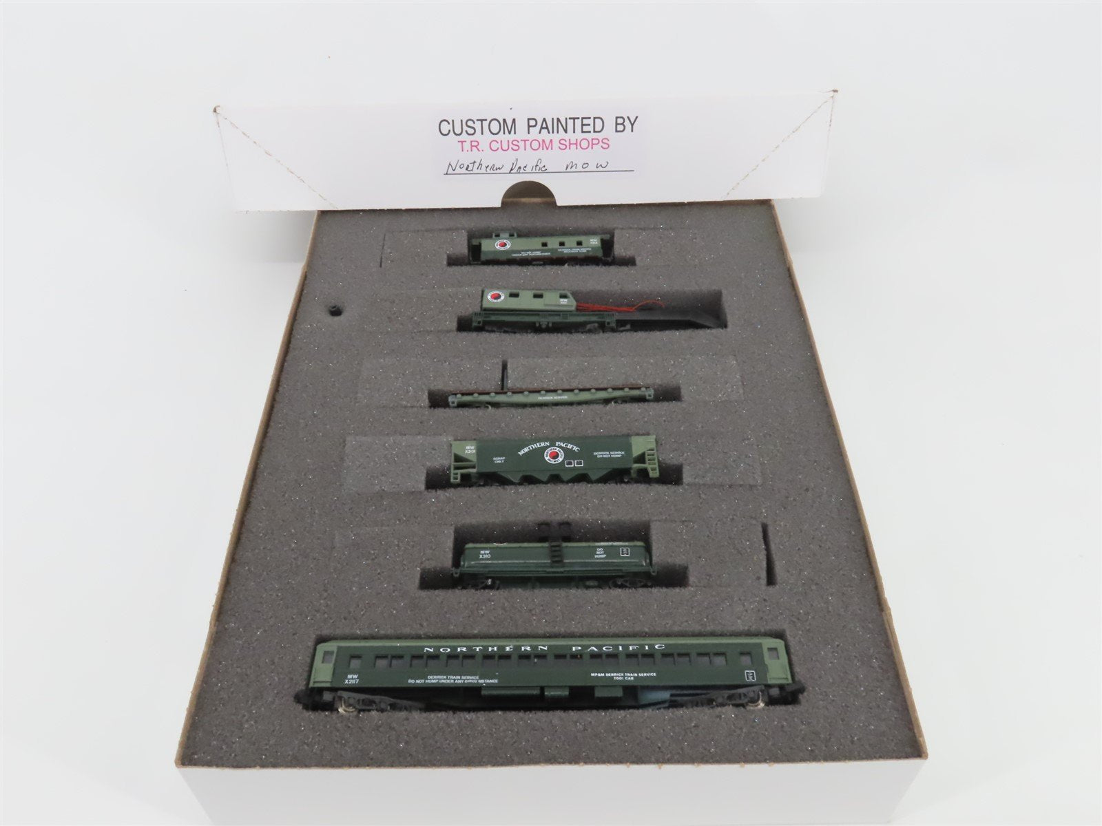 N Scale TR Shops NP Northern Pacific Maintenance 6-Car Trains Set Pro Custom
