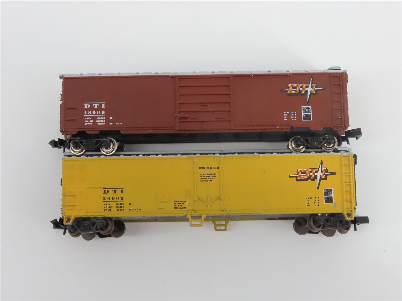 N TR Shops DT&I Detroit Toledo & Ironton 40' & 50' Boxcars 6-Pack Pro Custom