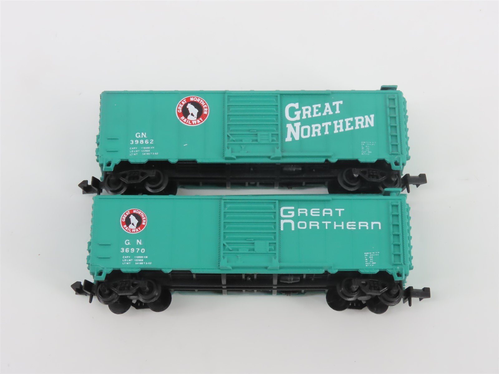 N TR Shops GN Great Northern Assorted Scheme 40' Boxcars 6-Pack Pro Custom