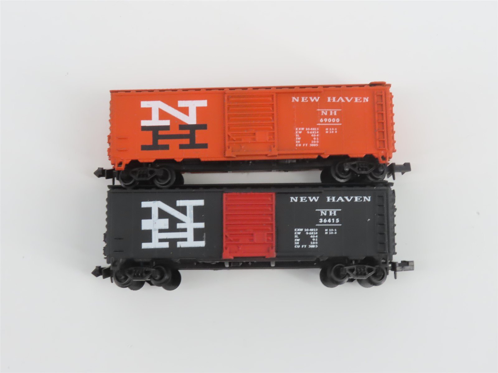 N Scale TR Shops NH New Haven Assorted Paint Scheme 40' Boxcar 6-Pack Pro Custom