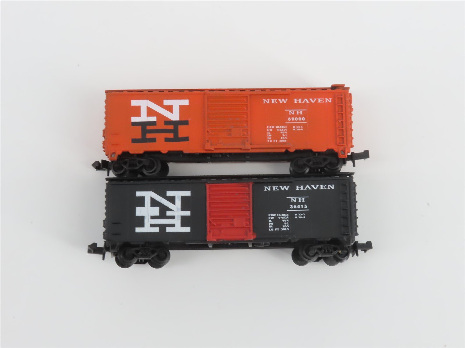 N Scale TR Shops NH New Haven Assorted Paint Scheme 40' Boxcar 6-Pack Pro Custom