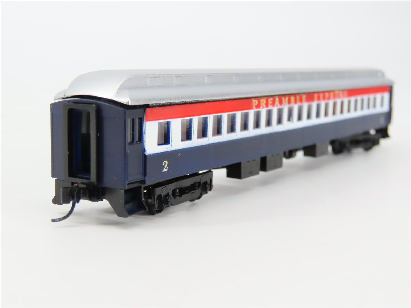 N Scale T.R. Custom Shops Preamble Express 4-Car Passenger Set - PRO CUSTOM