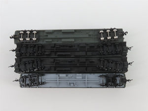 N Scale TR Shops Erie Railway Baggage/Coach/Obs Passenger Car 4-Pack Pro Custom