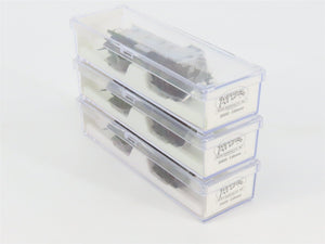 N Scale Atlas 3560S Undecorated Silver Caboose 3-Pack