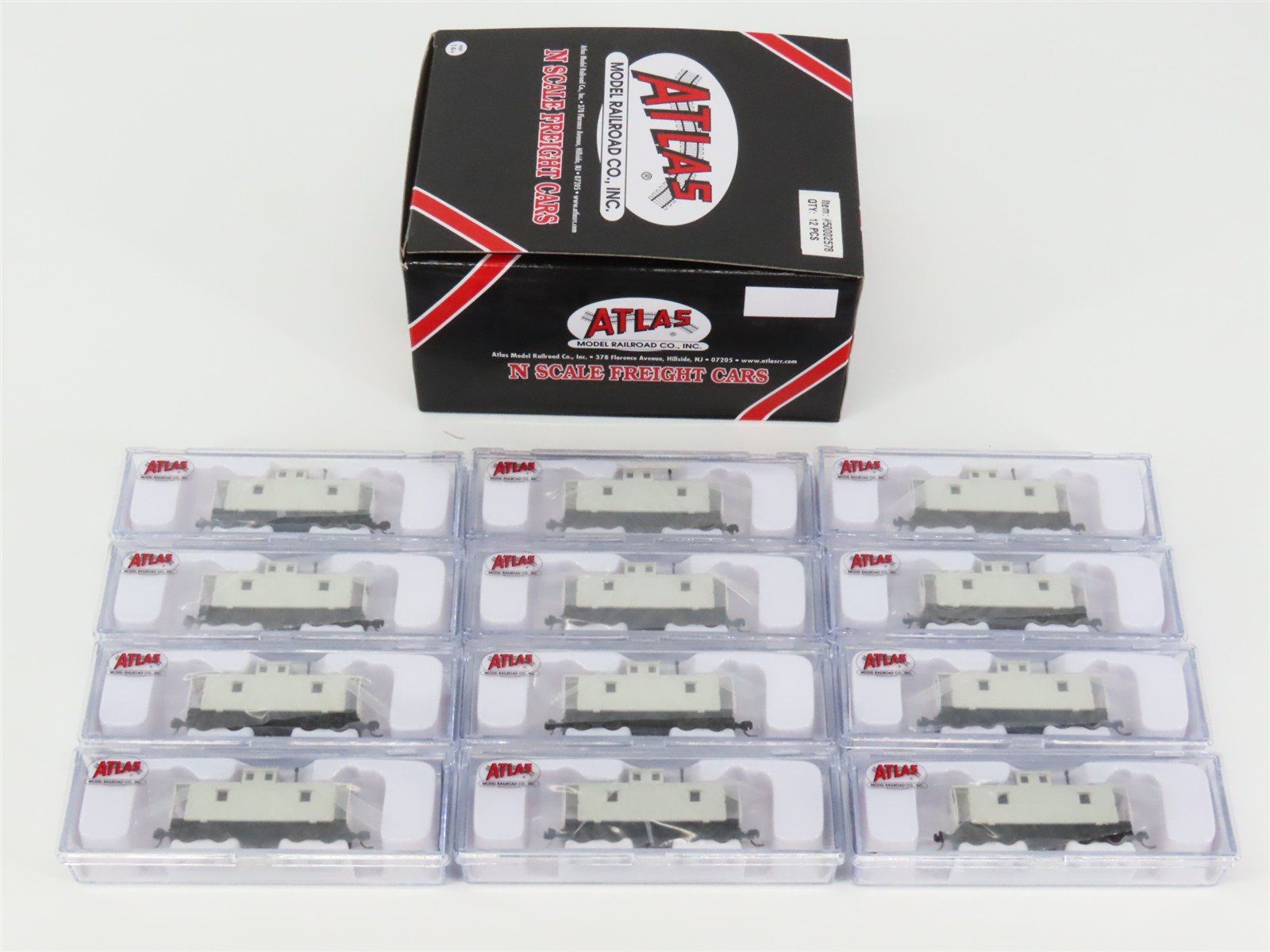 N Scale Atlas 50002578 Undecorated Cupola Caboose 12-Pack
