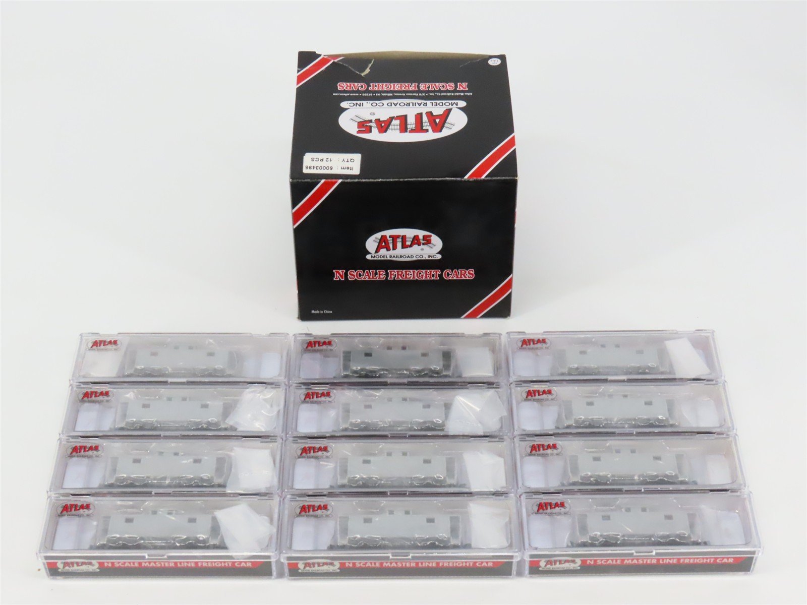 N Scale Atlas 50003495 Undecorated NE-5 Caboose 12-Pack