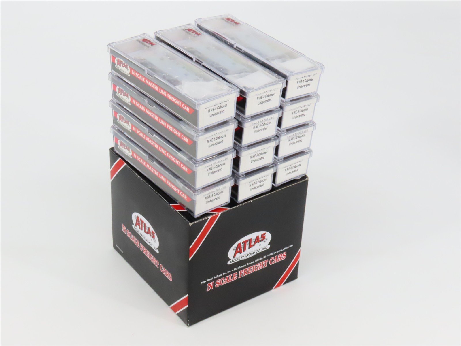 N Scale Atlas 50003495 Undecorated NE-5 Caboose 12-Pack