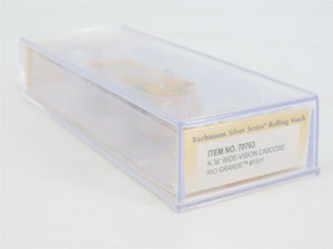 N Bachmann Silver 70763 D&RGW Rio Grande 36' Extended Vision Caboose #01511