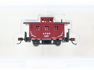 N Scale Bachmann Silver 15753 ATSF Santa Fe Old-Time Center Cupola Caboose #425