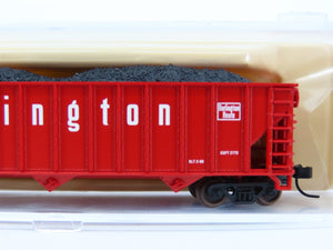 N Scale Atlas 32625 CB&Q Burlington Route 90-Ton 3-Bay Hopper #172510 w/ Load
