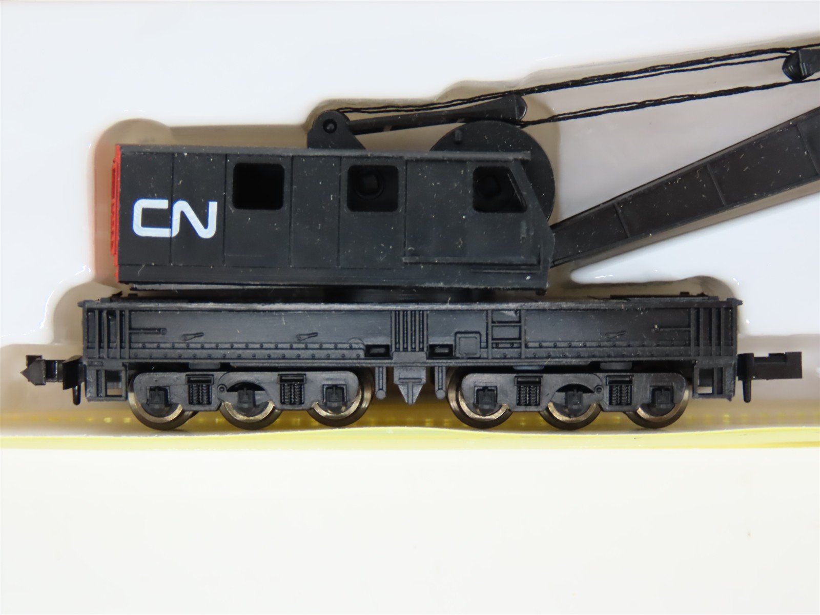 N Scale Model Power/Roco 3166 CN Canadian National Crane Car w/ Work Flat Car