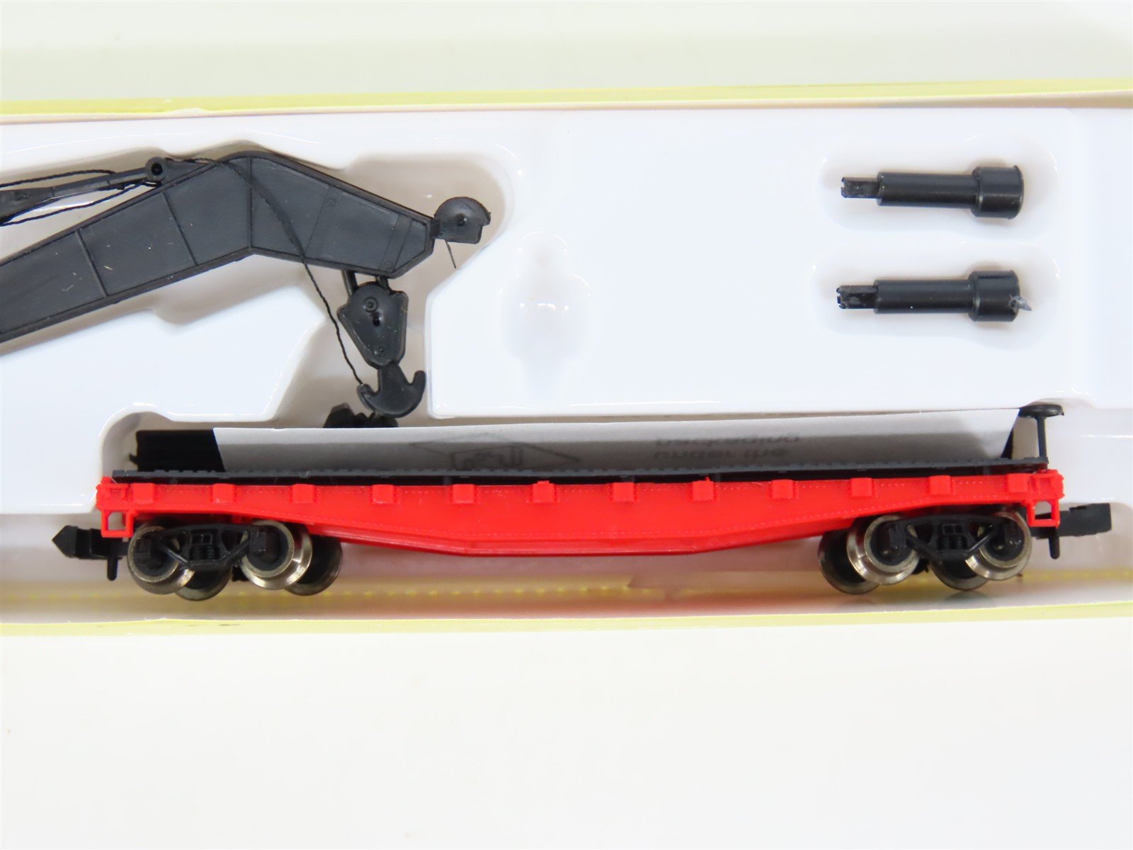 N Scale Model Power/Roco 3166 CN Canadian National Crane Car w/ Work Flat Car