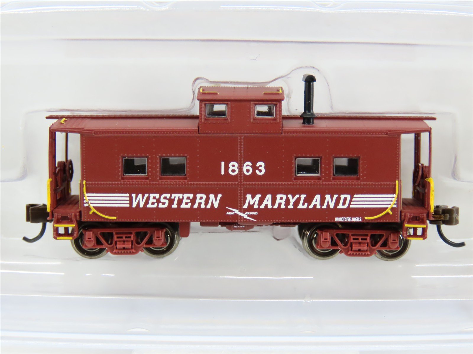N Bachmann Silver 16859 WM Western Maryland Center Cupola NE Steel Caboose #1863