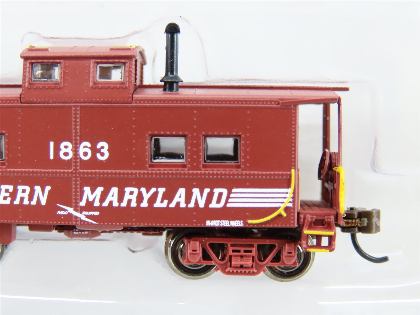 N Bachmann Silver 16859 WM Western Maryland Center Cupola NE Steel Caboose #1863