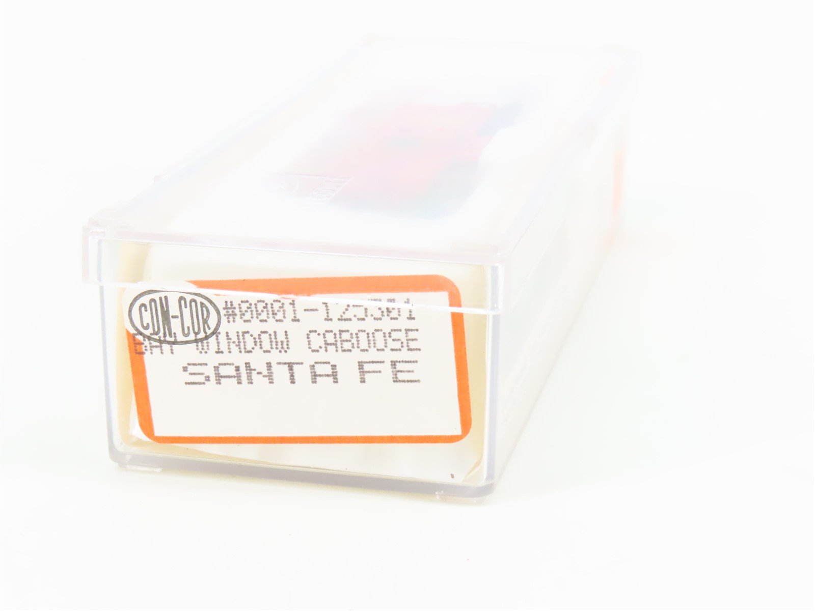 N Scale Con-Cor 0001-125301 ATSF Santa Fe Railroad Bay Window Caboose #203438