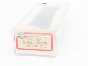 N Scale Con-Cor 0001-001730 Undecorated Covered 4-Bay Hopper