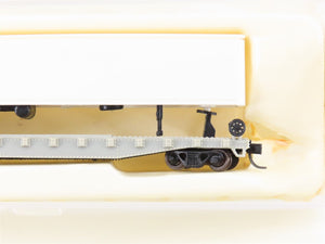 N Scale Con-Cor 0001-01205UN Undecorated 50' Flat Car w/ Trailer
