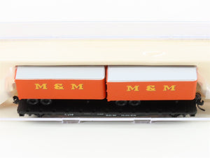 N Scale Atlas 37573 NH New Haven Railroad Flat Car #17210 w/ M&M Trailers
