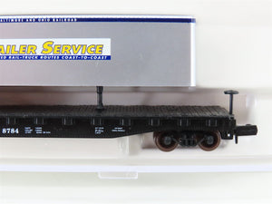 N Scale Atlas 37791 B&O Baltimore & Ohio Piggyback Flat Car #8784 w/ Trailer
