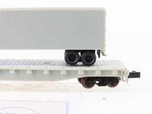 N Scale Atlas 3770 Undecorated Piggyback Flat Car w/ 40' Trailer