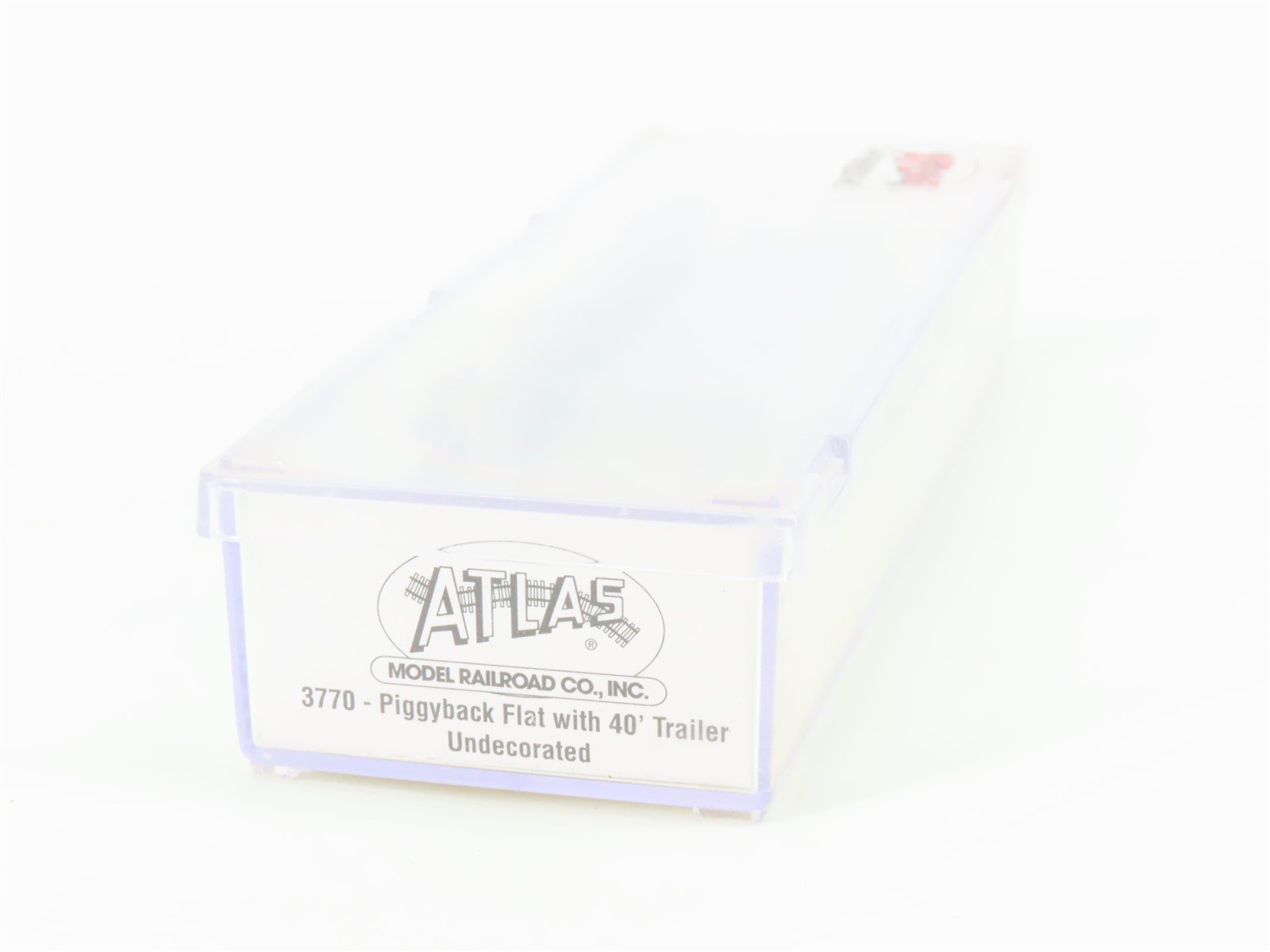 N Scale Atlas 3770 Undecorated Piggyback Flat Car w/ 40' Trailer