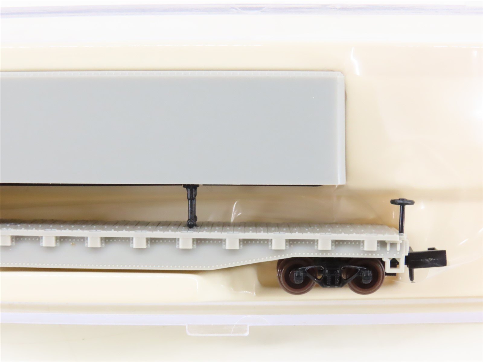 N Scale Atlas 3770 Undecorated Piggyback Flat Car w/ 40' Trailer