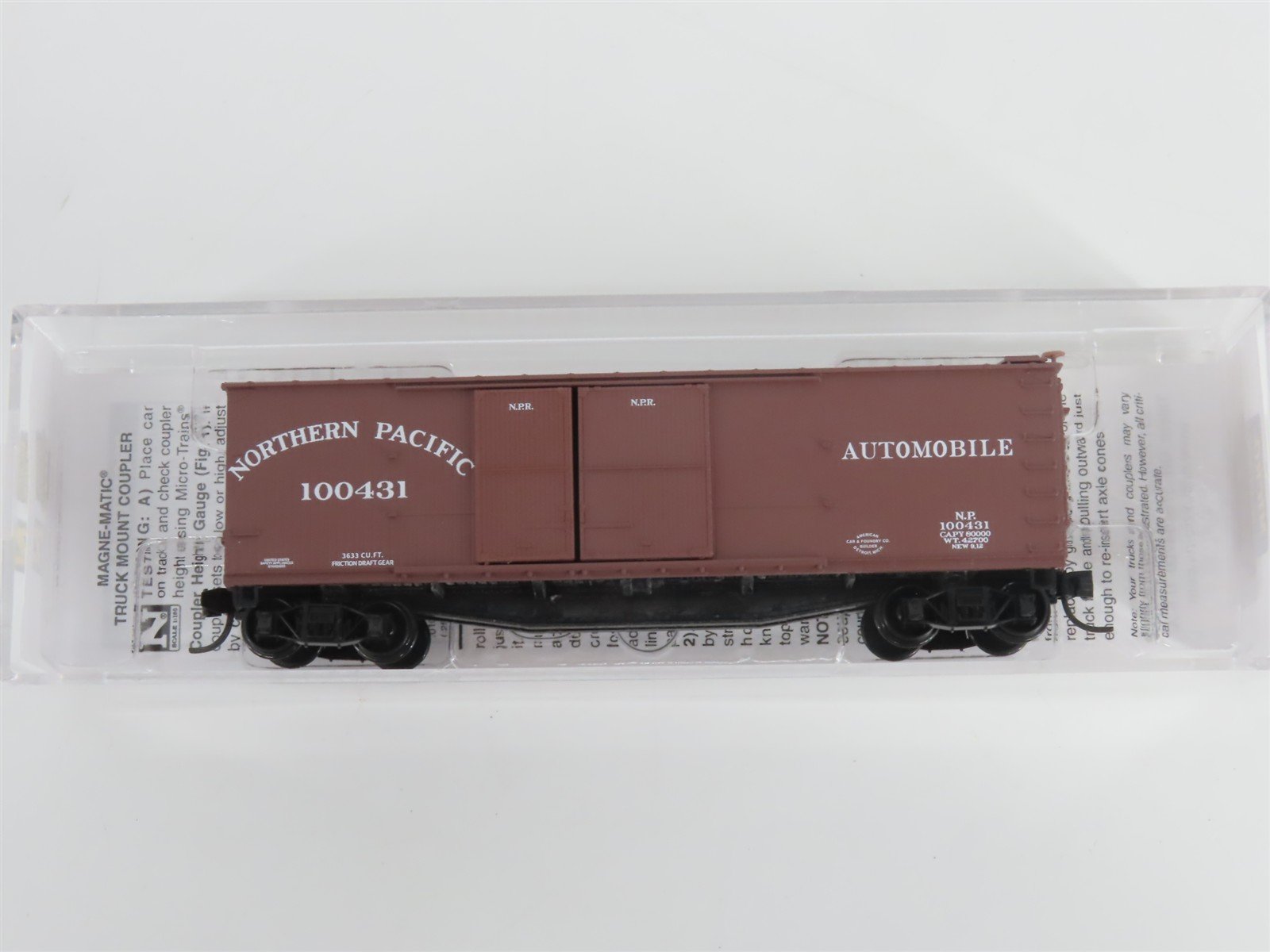 N Scale Micro-Trains MTL 04100070 NPR Northern Pacific 40' Wood Box Car #100431