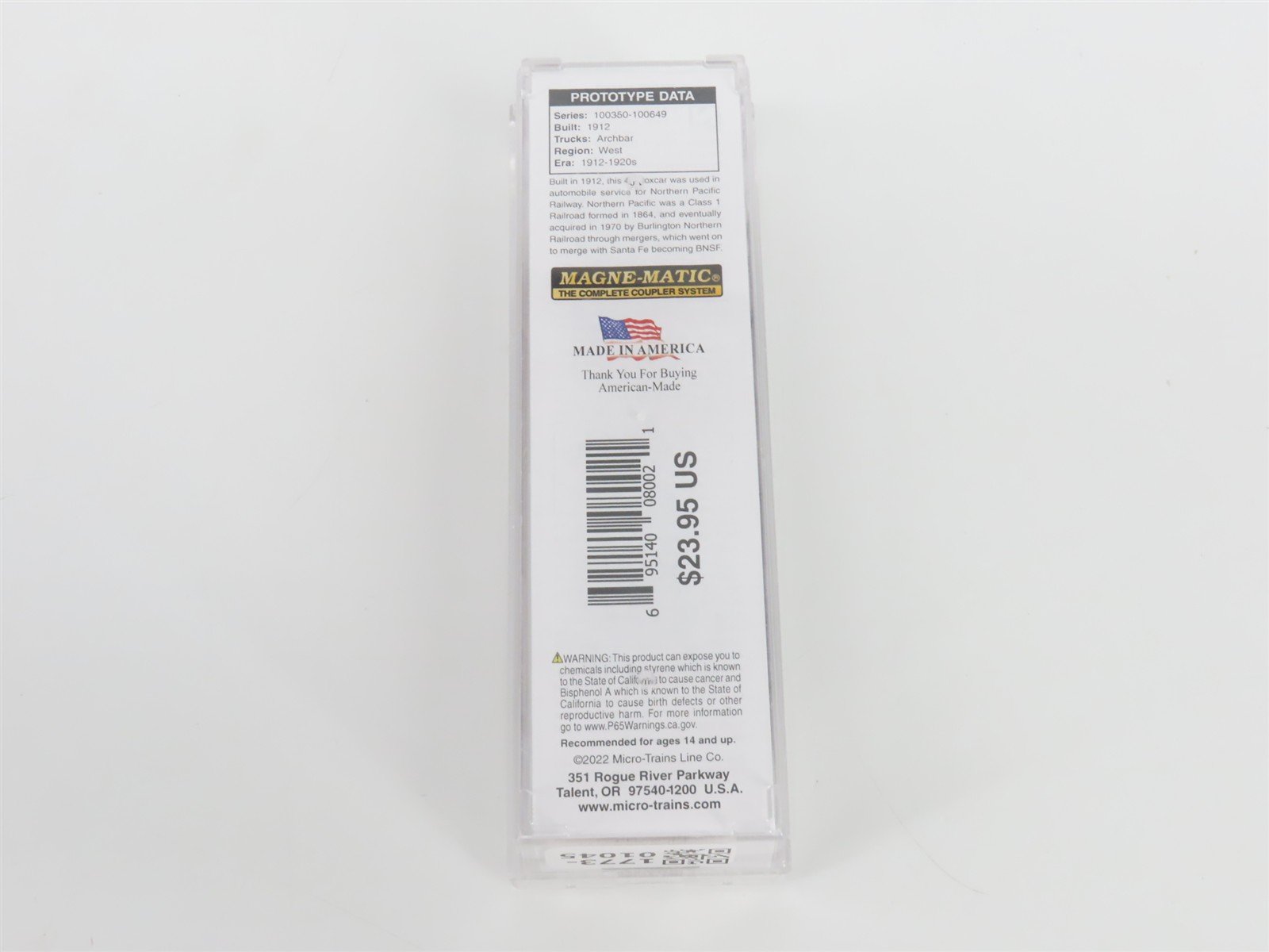 N Scale Micro-Trains MTL 04100070 NPR Northern Pacific 40' Wood Box Car #100431