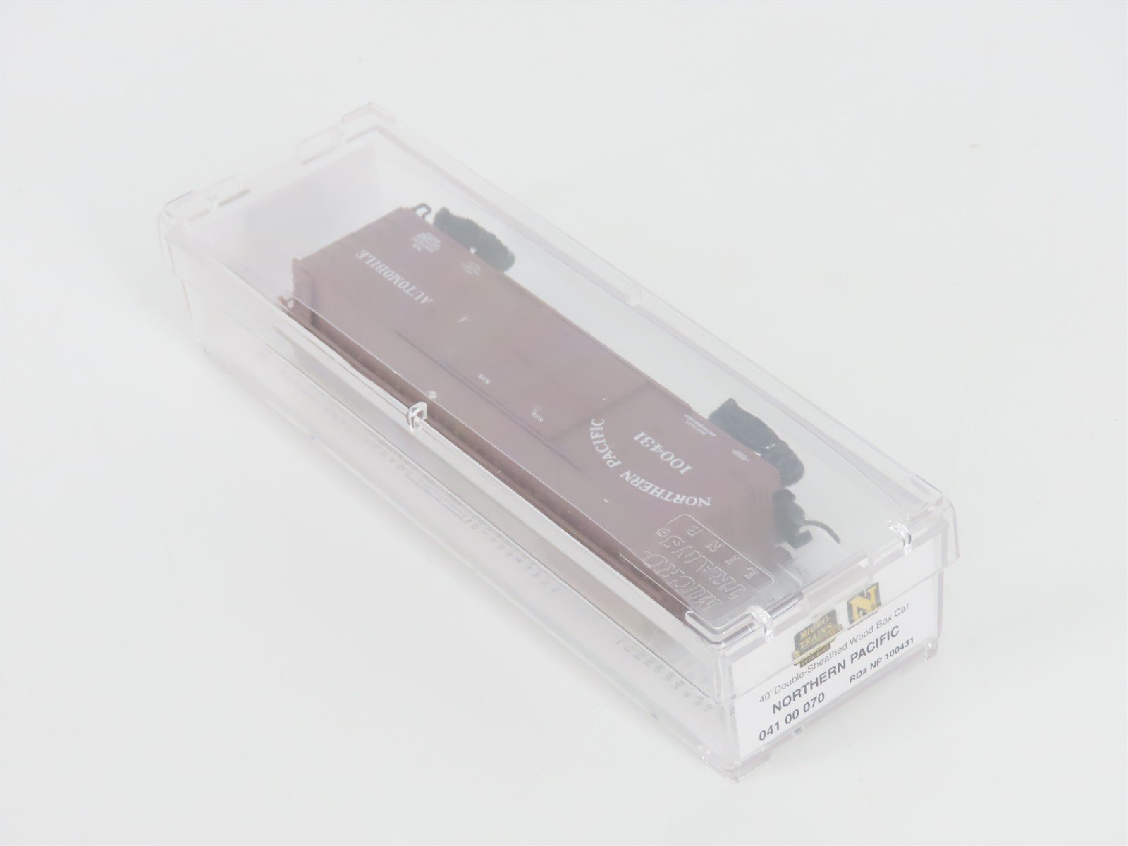 N Scale Micro-Trains MTL 04100070 NPR Northern Pacific 40' Wood Box Car #100431