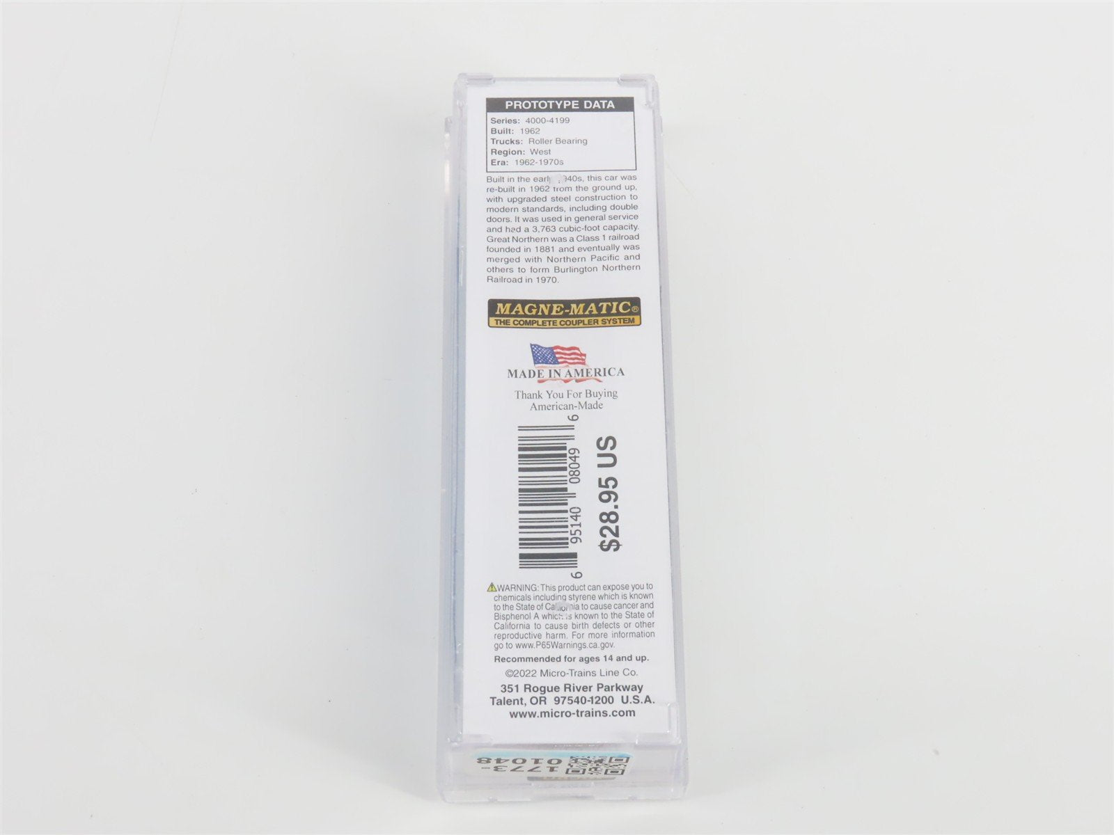 N Scale Micro-Trains MTL 06800520 GN Great Northern Big Sky Blue Box Car #4007